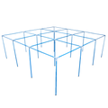 Blue 9 Square in the Air Deluxe Game on a white background. Original group game. 